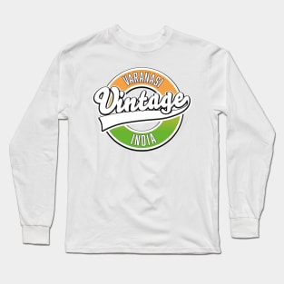 Varanasi vintage style logo Long Sleeve T-Shirt